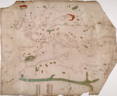Nautical chart of the Mediterranean area, including Europe with British Isles and part of Scandinavia by Unbekannt Unbekannt